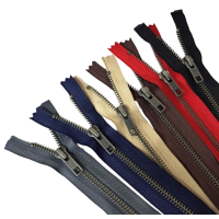 Fermoar metalic nedetasabil ideal pentru piele, materiale groase, spira metalica culoare antic #5 YKK