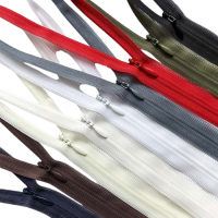 Fermoar ascuns pentru rochii, fuste, topuri si haine de seara, spira din plastic #2, nedetasabil YKK